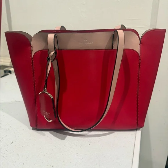 Kate Spade Magnolia Street Tote - pink and red - Picture 1 of 6